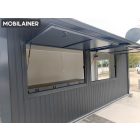 Büfé konténer antracit színü