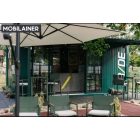 Büfé konténer zöld színű