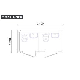 DUO WC-KONTAJNER - 240x120x260 cm