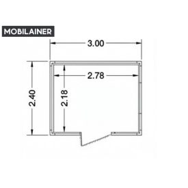 10' Irodakonténer - Őrkonténer - 300x240x260 cm