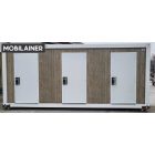 Hygienický kontajner s 3 samostatnými oddelenymi toaletami s +3 umývadlami a zrkadlami. 