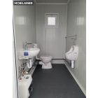 Férfi és női Duo Szaniter konténer 2 WC+ 2 Piszoár + 2 Mosdó + 2 Bojler 240x120x260