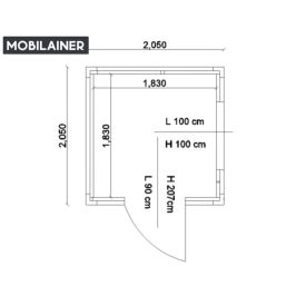 8' Kiosk kontajner 240x240