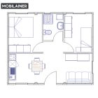 Moduláris lakóház 43 m2