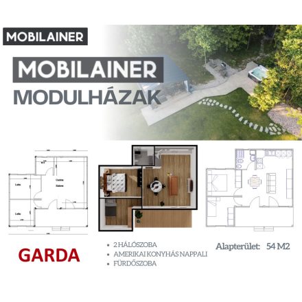 Modulház 54 m2