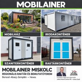 Mobilainer Miskolc – Regionális raktár és bemutatóterem