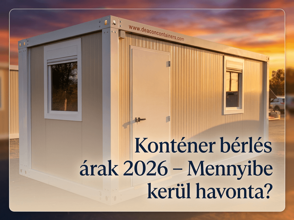 Konténer bérlés árak 2026 – Mennyibe kerül havonta?